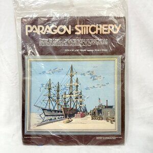 Vintage Paragon Stitchery Creative Crewel Stamped Needlecraft Kit Sealed (1980)